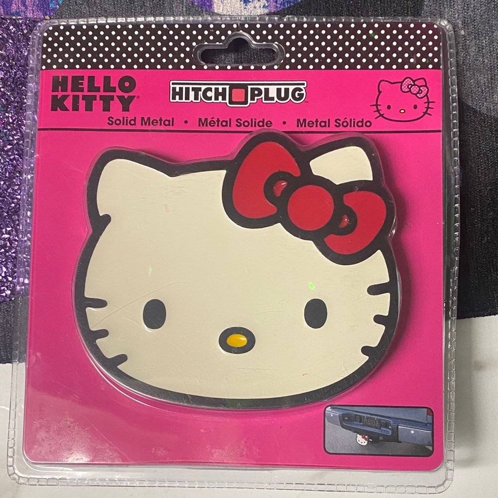 Hello Kitty Red and White Hitch Plug